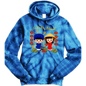 Cute Ao Dai Viet Nam Vietnamese New Year Li Xi Me Gift Tie Dye Hoodie