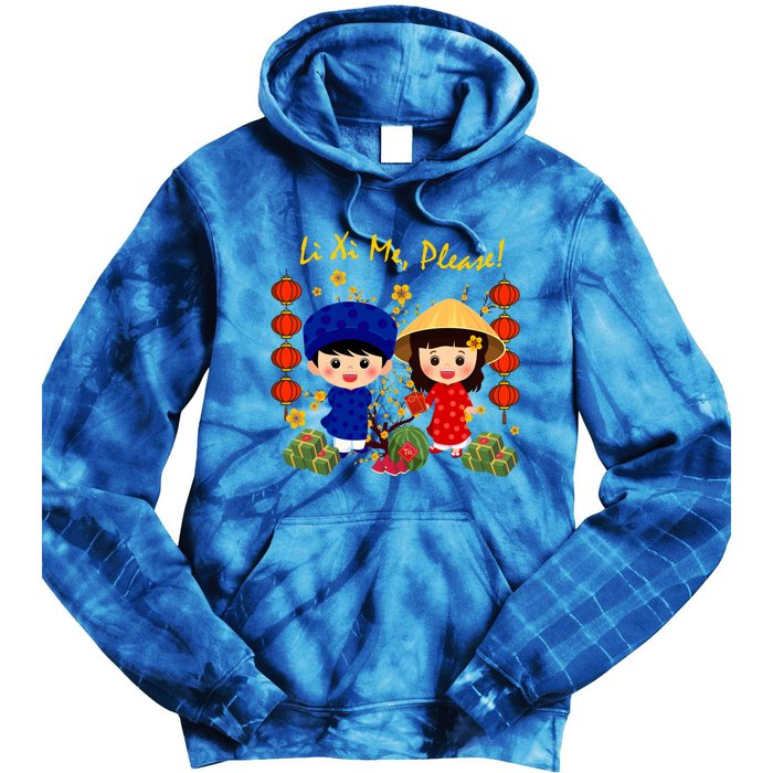 Cute Ao Dai Viet Nam Vietnamese New Year Li Xi Me Gift Tie Dye Hoodie