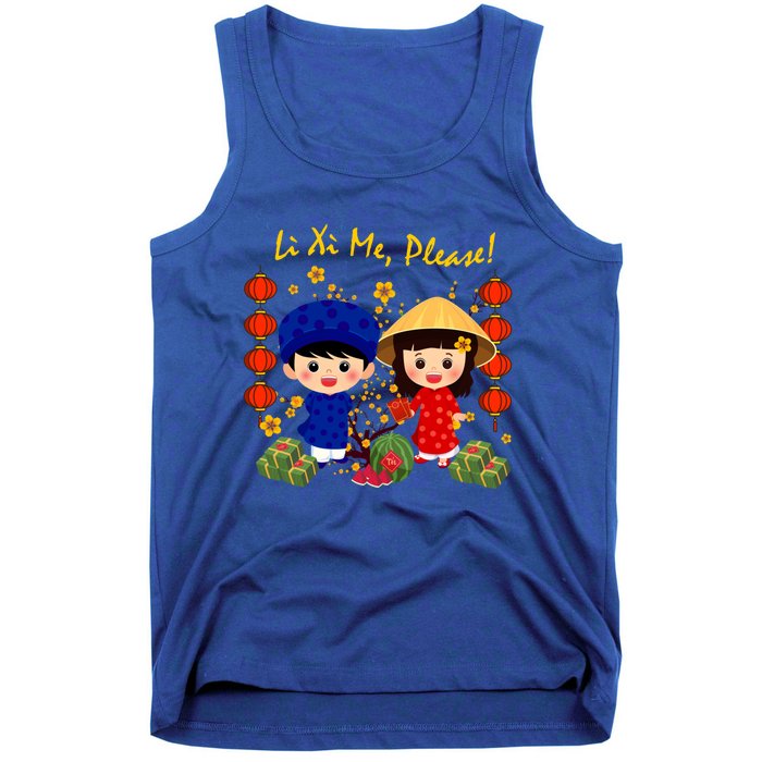 Cute Ao Dai Viet Nam Vietnamese New Year Li Xi Me Gift Tank Top