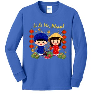 Cute Ao Dai Viet Nam Vietnamese New Year Li Xi Me Gift Kids Long Sleeve Shirt