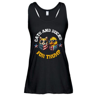 Cats And Ducks For Trump President 2024 Trump Vance 2024 Ladies Essential Flowy Tank