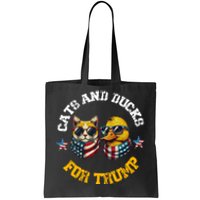 Cats And Ducks For Trump President 2024 Trump Vance 2024 Tote Bag