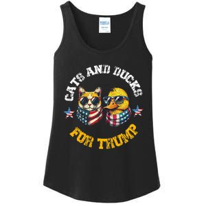 Cats And Ducks For Trump President 2024 Ladies Essential Tank