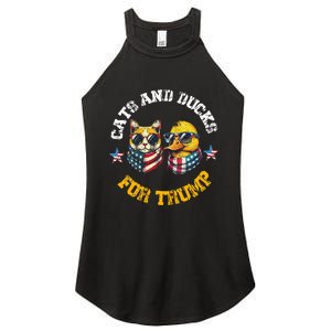 Cats And Ducks For Trump President 2024 Women's Perfect Tri Rocker Tank