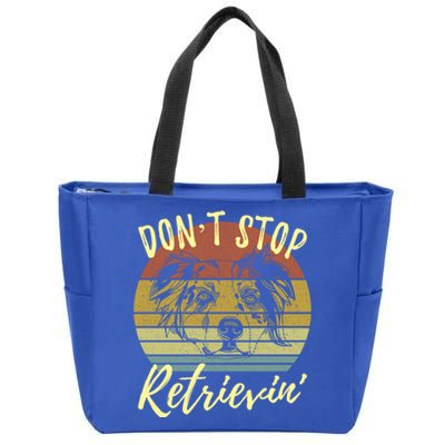 Cute Aussie Dont Stop Retrievin Australian Shepherd Lovers Gift Zip Tote Bag