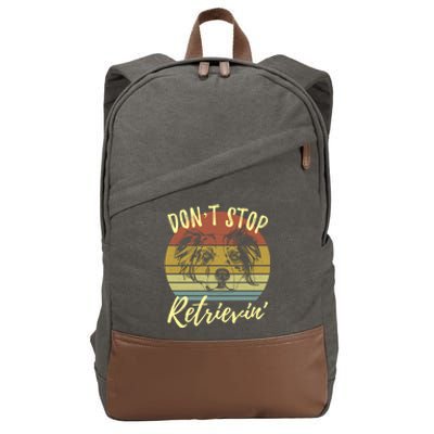 Cute Aussie Dont Stop Retrievin Australian Shepherd Lovers Gift Cotton Canvas Backpack