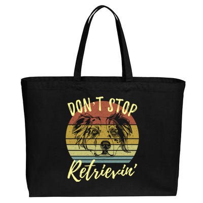 Cute Aussie Dont Stop Retrievin Australian Shepherd Lovers Gift Cotton Canvas Jumbo Tote