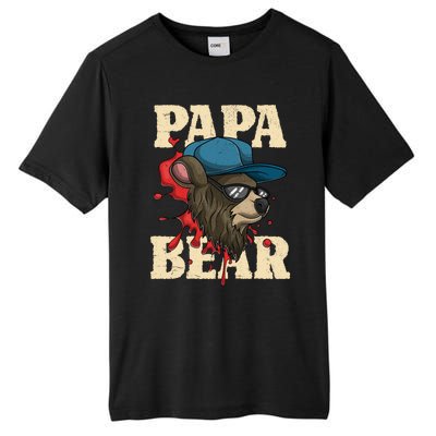 Cool Animal Dad Bear Family Daddy Sunglasses Papa Bear Gift Tall Fusion ChromaSoft Performance T-Shirt