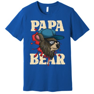 Cool Animal Dad Bear Family Daddy Sunglasses Papa Bear Gift Premium T-Shirt