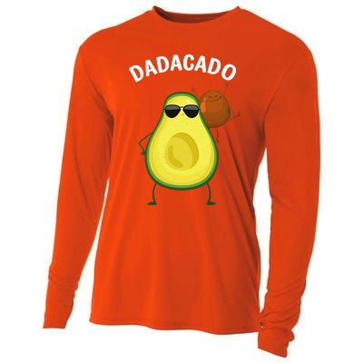 Cute Avocado Design For Dad Fruit Avocado Pear Lovers Cooling Performance Long Sleeve Crew