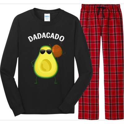 Cute Avocado Design For Dad Fruit Avocado Pear Lovers Long Sleeve Pajama Set