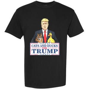 Cats And Ducks For Trump 2024 Kittens And Ducks For Trump Garment-Dyed Heavyweight T-Shirt