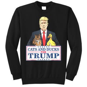 Cats And Ducks For Trump 2024 Kittens And Ducks For Trump Sweatshirt