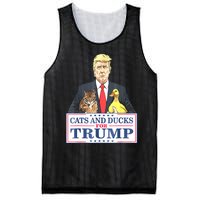 Cats And Ducks For Trump 2024 Kittens And Ducks For Trump Mesh Reversible Basketball Jersey Tank