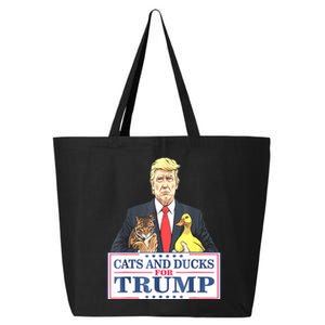 Cats And Ducks For Trump 2024 Kittens And Ducks For Trump 25L Jumbo Tote