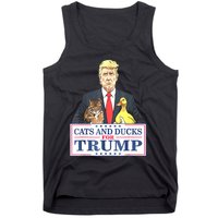 Cats And Ducks For Trump 2024 Kittens And Ducks For Trump Tank Top