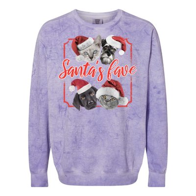 Cats And Dogs Santa's Love Colorblast Crewneck Sweatshirt