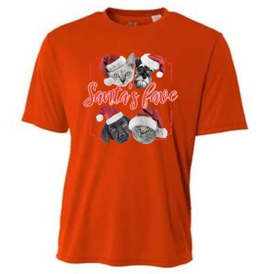 Cats And Dogs Santa's Love Cooling Performance Crew T-Shirt