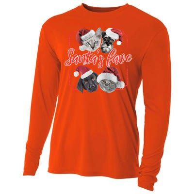 Cats And Dogs Santa's Love Cooling Performance Long Sleeve Crew