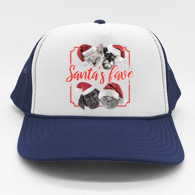 Cats And Dogs Santa's Love Trucker Hat