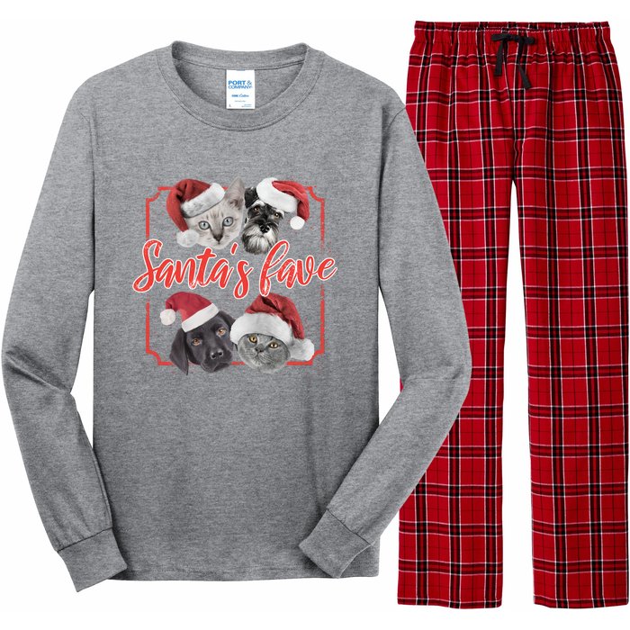 Cats And Dogs Santa's Love Long Sleeve Pajama Set