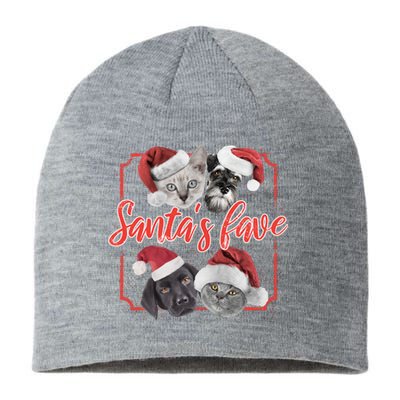 Cats And Dogs Santa's Love Sustainable Beanie