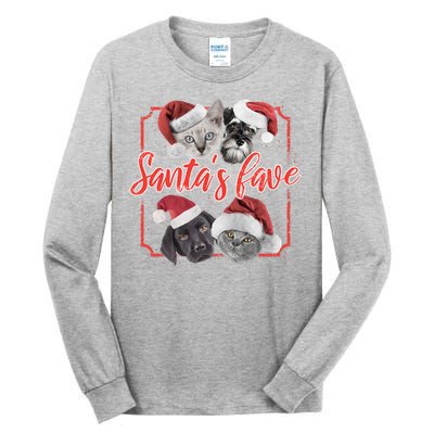 Cats And Dogs Santa's Love Tall Long Sleeve T-Shirt