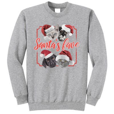 Cats And Dogs Santa's Love Tall Sweatshirt