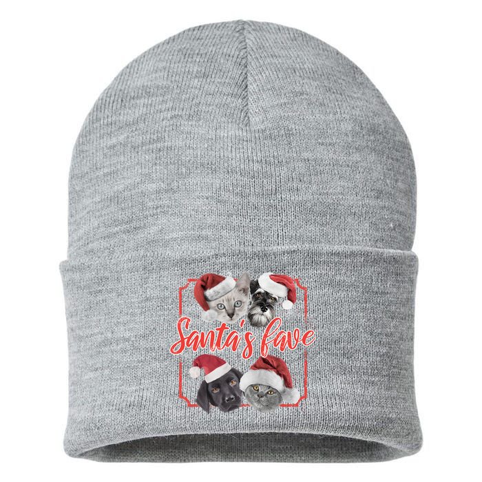 Cats And Dogs Santa's Love Sustainable Knit Beanie