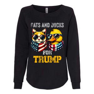 Cats And Ducks For Trump President 2024 Trump Vance 2024 Womens California Wash Sweatshirt