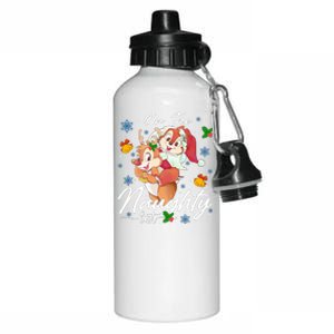 Chip And Dale On The Naughty List Naughty List Christmas Aluminum Water Bottle 