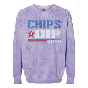 Chips And Dip 2024 Election Parody Colorblast Crewneck Sweatshirt