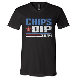 Chips And Dip 2024 Election Parody V-Neck T-Shirt