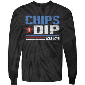 Chips And Dip 2024 Election Parody Tie-Dye Long Sleeve Shirt