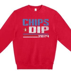 Chips And Dip 2024 Election Parody Premium Crewneck Sweatshirt