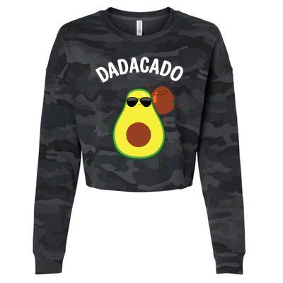 Cute Avocado Design For Dad Fruit Avocado Pear Lovers Cropped Pullover Crew