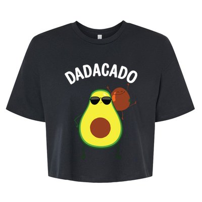 Cute Avocado Design For Dad Fruit Avocado Pear Lovers Bella+Canvas Jersey Crop Tee