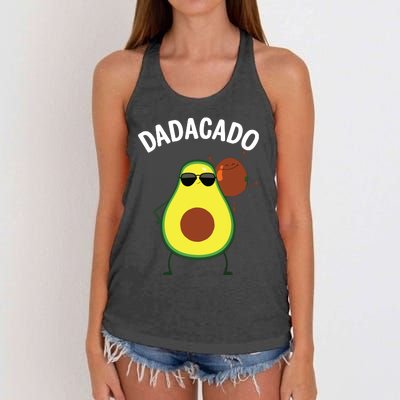 Cute Avocado Design For Dad Fruit Avocado Pear Lovers Women's Knotted Racerback Tank