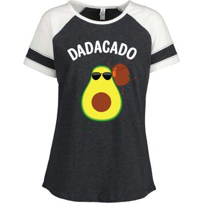 Cute Avocado Design For Dad Fruit Avocado Pear Lovers Enza Ladies Jersey Colorblock Tee