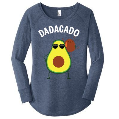 Cute Avocado Design For Dad Fruit Avocado Pear Lovers Women's Perfect Tri Tunic Long Sleeve Shirt