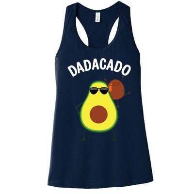 Cute Avocado Design For Dad Fruit Avocado Pear Lovers Women's Racerback Tank