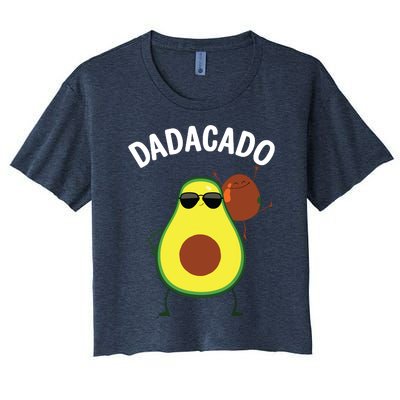 Cute Avocado Design For Dad Fruit Avocado Pear Lovers Women's Crop Top Tee