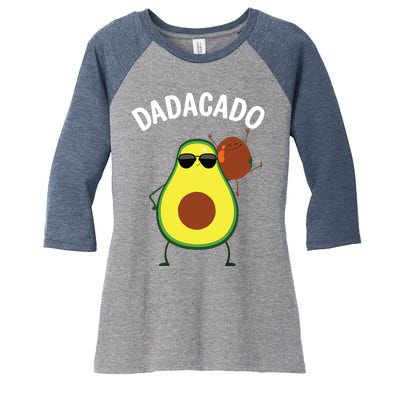 Cute Avocado Design For Dad Fruit Avocado Pear Lovers Women's Tri-Blend 3/4-Sleeve Raglan Shirt