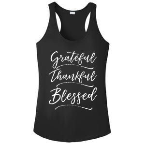 Christian Art Design Jesus Gift Grateful Thankful Blessed Cute Gift Ladies PosiCharge Competitor Racerback Tank