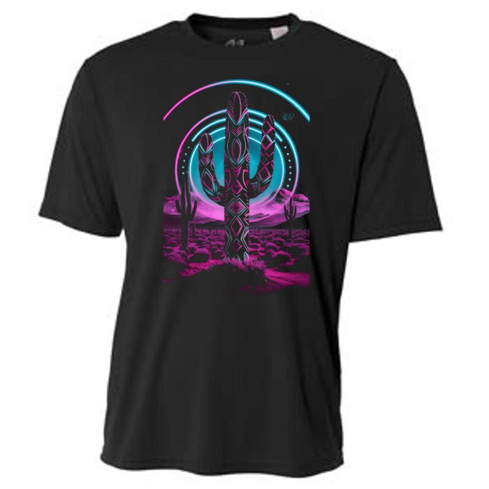 Cool Artsy Desert Cactus Cooling Performance Crew T-Shirt