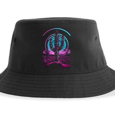 Cool Artsy Desert Cactus Sustainable Bucket Hat