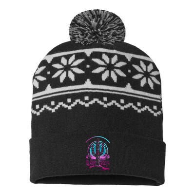 Cool Artsy Desert Cactus USA-Made Snowflake Beanie