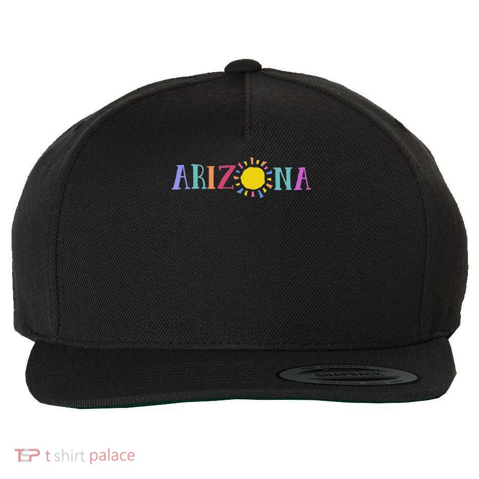 Colorful Arizona Design Souvenir Wool Snapback Cap