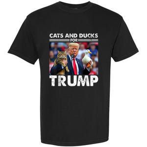 Cats And Ducks For Trump 2024 Kittens And Ducks For Trump Garment-Dyed Heavyweight T-Shirt