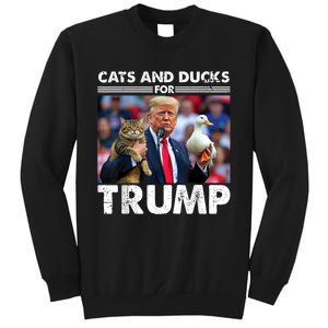 Cats And Ducks For Trump 2024 Kittens And Ducks For Trump Sweatshirt